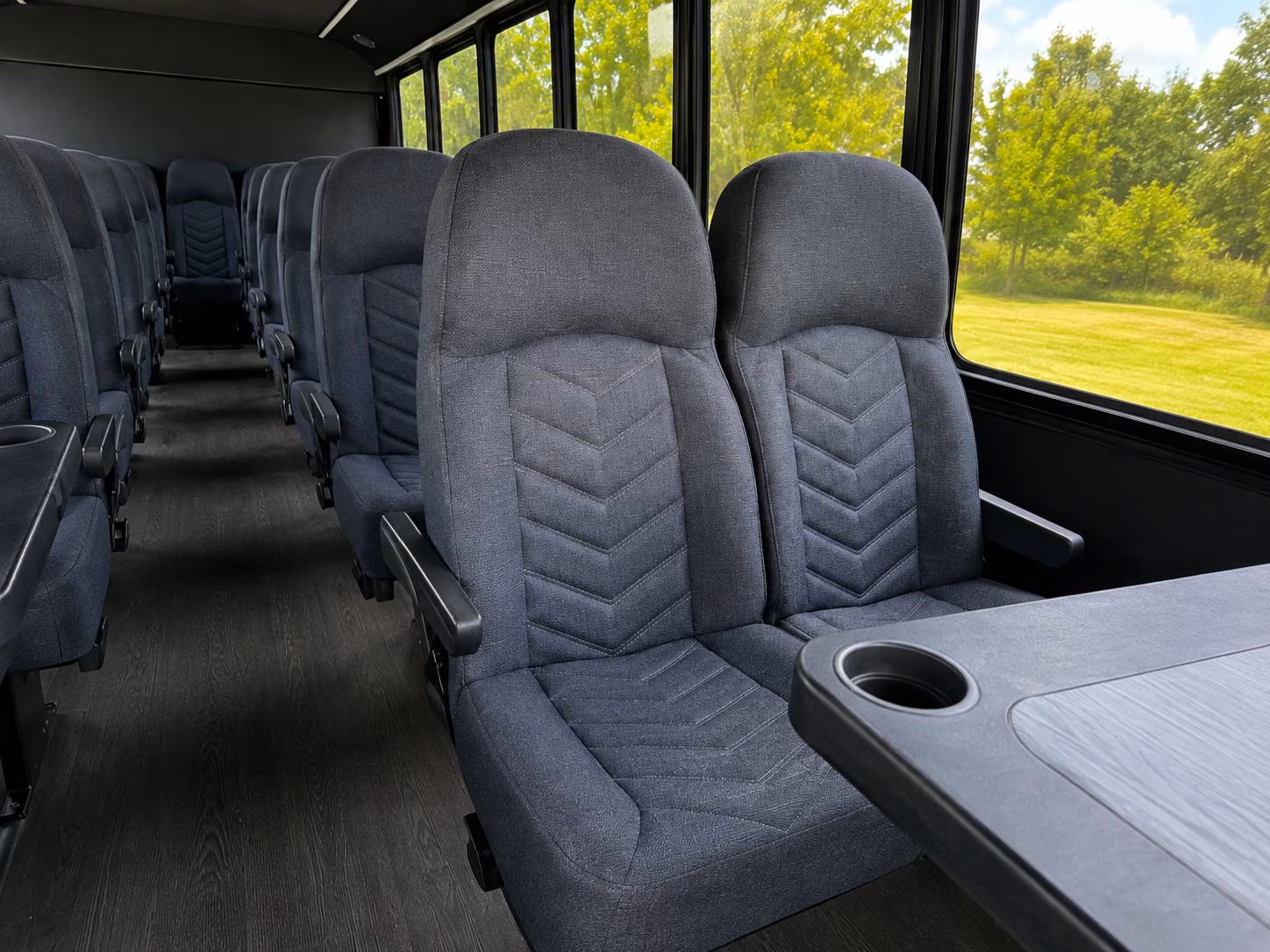 15 passenger minibus interior
