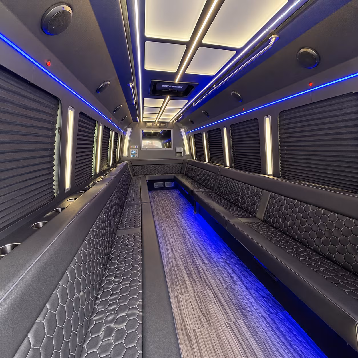 kenner 30 passenger party bus interior