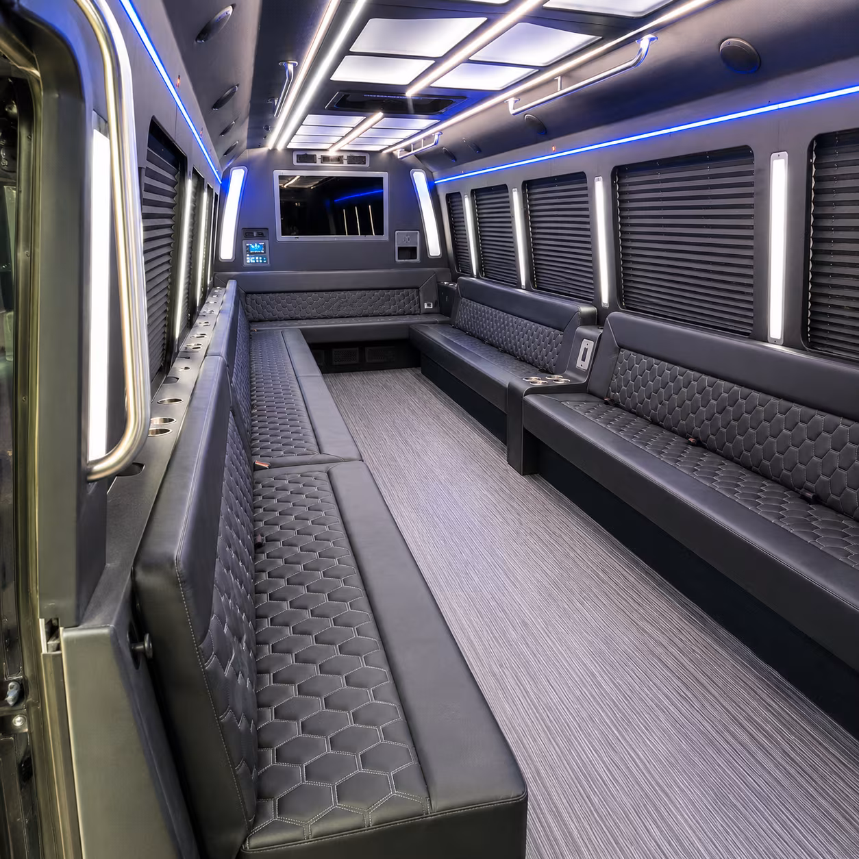kenner 40 passenger party bus interior