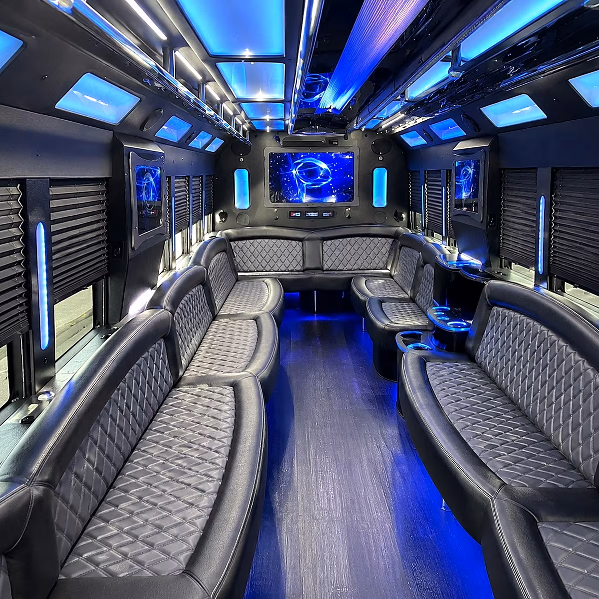 kenner 50 passenger party bus interior