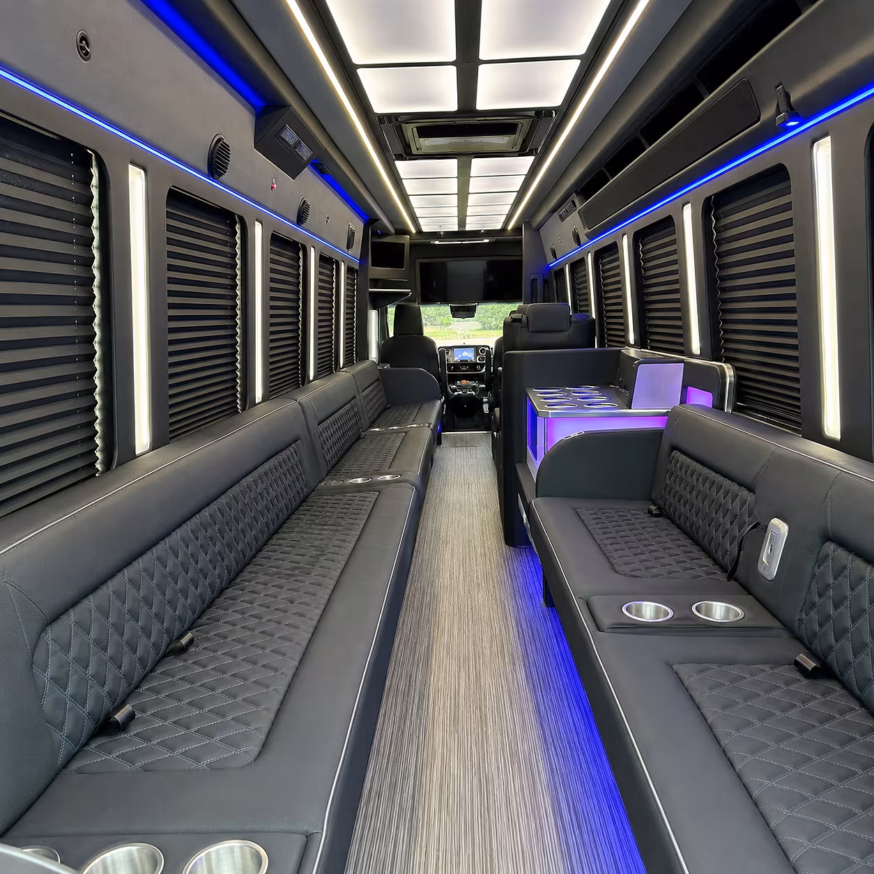 kenner party bus rental interior